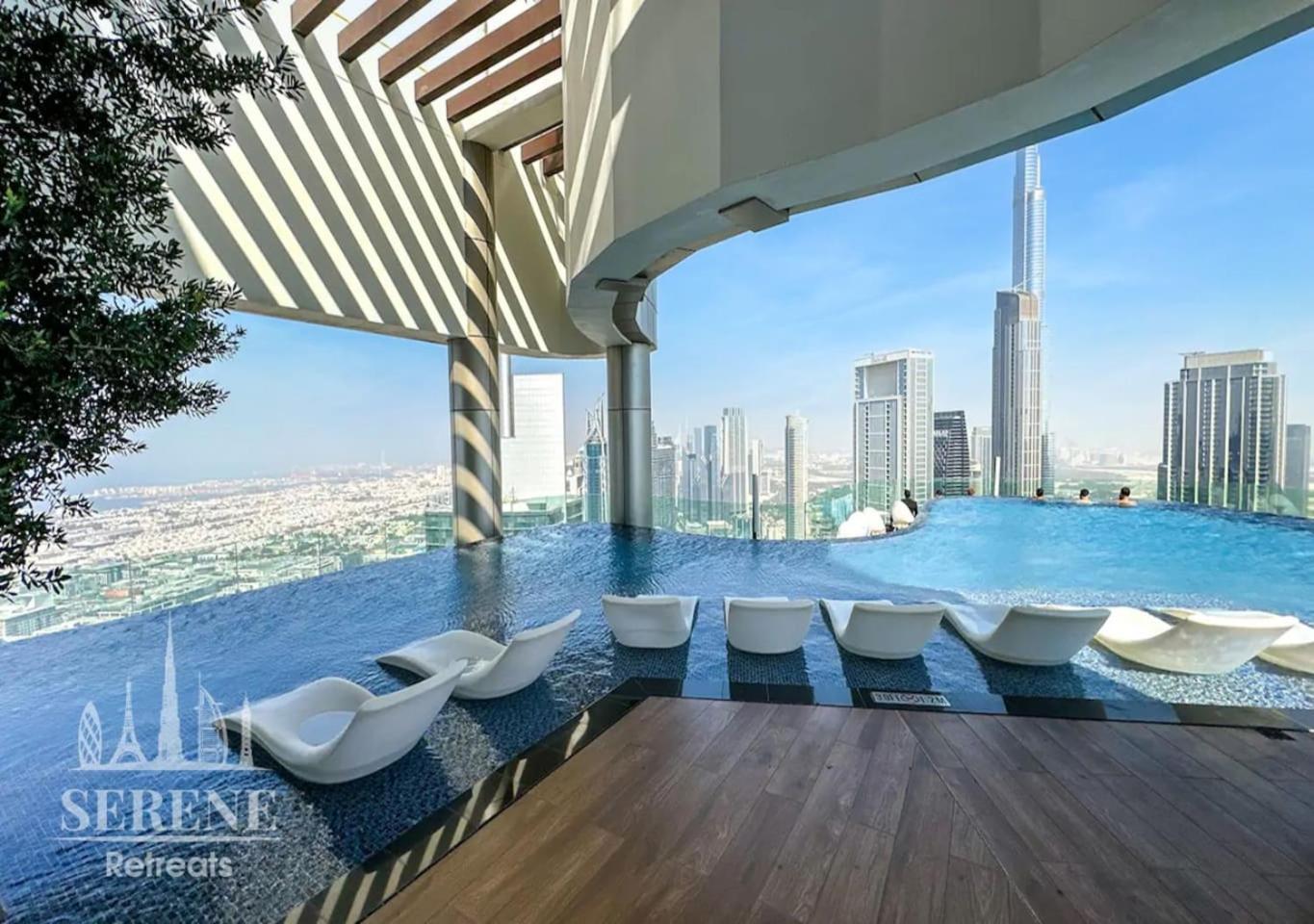 迪拜Serene Retreats Paramount 2 Bed Flat With Burj View公寓 外观 照片