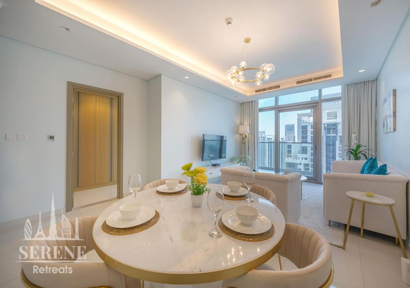 迪拜Serene Retreats Paramount 2 Bed Flat With Burj View公寓 外观 照片