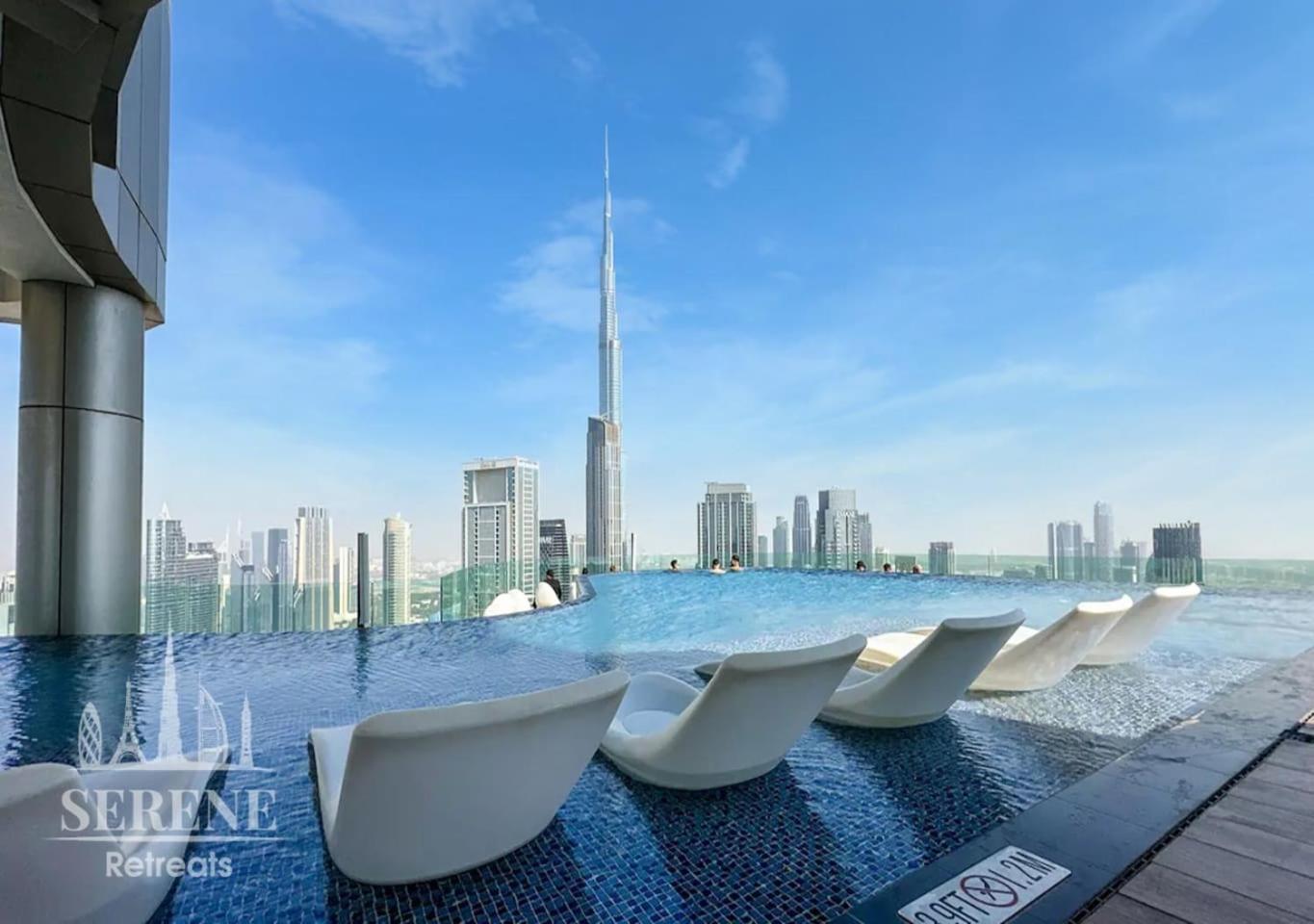 迪拜Serene Retreats Paramount 2 Bed Flat With Burj View公寓 外观 照片